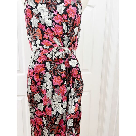 Cinq a Sept Womens Multicolor Floral Print Julian Silk Dress Size 4 - Picture 2 of 10